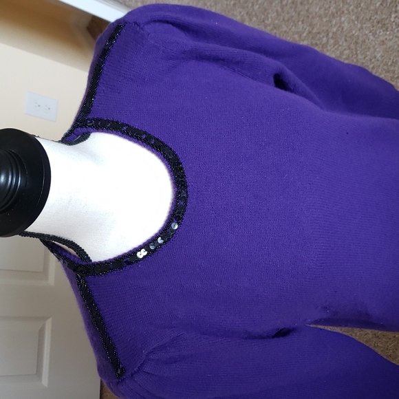 Vintage Sweater Lambs Wool & Angora With Sequins - Picture 1 of 13